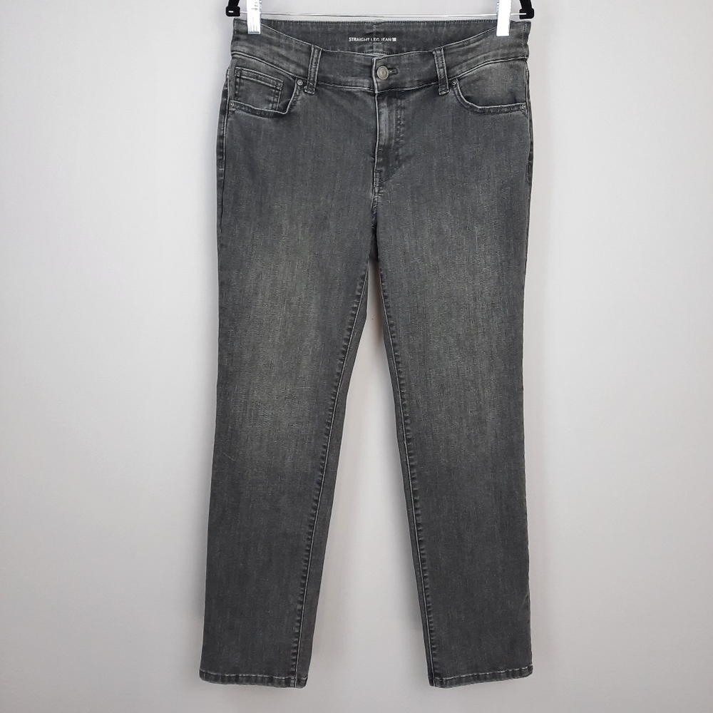 Chico's Gray Midrise Straight Leg Jeans size 8